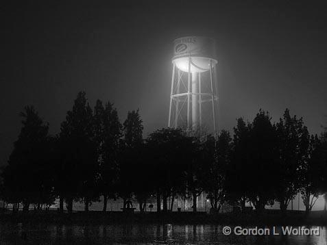 Water Tower In A Fog_00204-6.jpg - Rideau Canal Waterway photographed at Smiths Falls, Ontario, Canada.